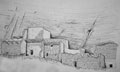 Craig's sketch of a Salado cliff dwelling